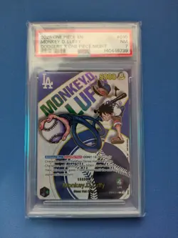 2025 One Piece En Monkey D. Luffy Dodgers X One Piece Night EB02-010 PSA 7 - Image 1