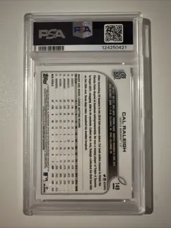 2022 Topps Chrome Cal Raleigh #149 Rookie Sepia Refractor SSP PSA 10 Mariners - Image 2