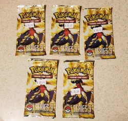 5x POKEMON SERIES 9 FACTORY SEALED BOOSTER PACK (LEAGUE EXCLUSIVE) VTG promo X2 - Image 1