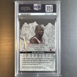 1997 TOPPS ROCK STARS MICHAEL JORDAN REFRACTOR #RS1 PSA 9 - Image 4
