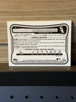 2026 Munetaka Murakami Bowman Chrome Refractor Red Rookie Logo RC #9 White Sox - Image 2