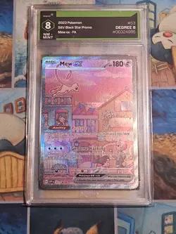 Mew ex 053 Scarlet & Violet 151 UPC Black Star Promo Card Holo Degree 8 - Image 1
