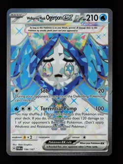 Wellspring Mask Ogerpon ex 194/167 Ultra Rare Twilight Masquerade Pokemon Cards - Image 1