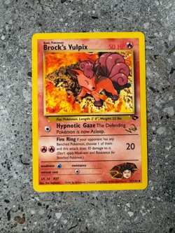 Pokemon TCG Cards Brock's Vulpix 37/132 Gym Challenge W Stamped Promo EXC-NM - Image 1