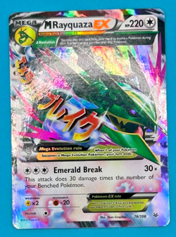 Pokemon M Rayquaza EX Roaring Skies Ultra Rare Holo Card 76/108 - Image 1