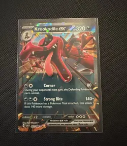Krookodile ex 055/086 Holo NM Pokemon Card ME04 Chaos Rising - Image 1