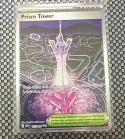 Prism Tower 111/086 UR Holo NM Pokemon Card ME04 Chaos Rising - Image 1