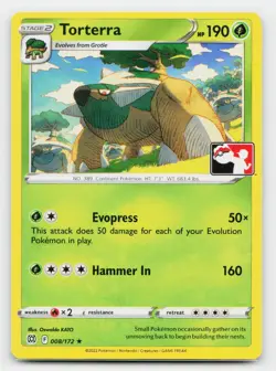 Torterra Rare Prize Pack Series Cards 008/172 Pokemon TCG - Image 1