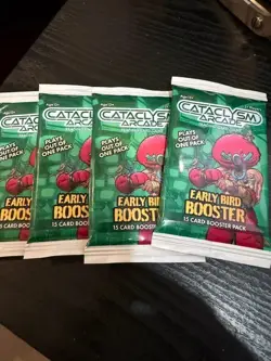 4 Packs of the Cataclysm Arcade TCG Kickstarter Early Bird 15 Card Booster Pack - Image 1