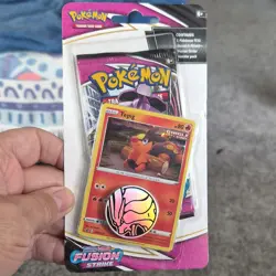 Sword & Shield Fusion Strike Booster Pack (10 Cards) Tepig Promo + Pokemon Coin - Image 1