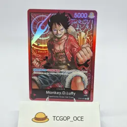 One Piece Card Game - Monkey. D. Luffy ST01-001 Starter Deck Leader English NM - Image 1