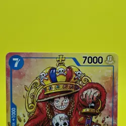 One Piece Card Monkey D Luffy P-043 2ND ANNIVERSARY Pirate King Promo English LP - Image 2