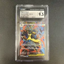 Pokemon TCG Mega Lucario EX Full Art Holo Card 160/132 Ultra Rare Mega Evolution - Image 1