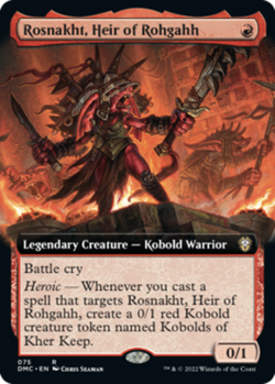 x1 Rosnakht, Heir of Rohgahh - Extended Art R MTG Commander: Dominaria United M/ - Image 1