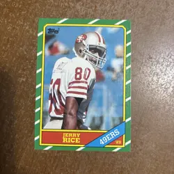 1986 Topps Jerry Rice #161 Rookie Card Sharp Centered San Francisco 49ers HOF🔥 - Image 1