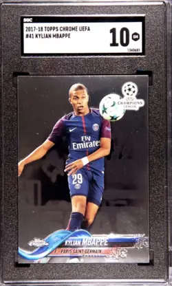 2017 Topps Chrome Uefa Kylian Mbappe #41 SGC 10 - Image 1