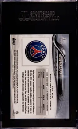 2017 Topps Chrome Uefa Kylian Mbappe #41 SGC 10 - Image 2