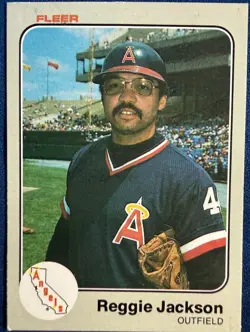 1983 FLEER #93 REGGIE JACKSON (CALIFORNIA ANGELS) BASEBALL CARD - Image 1