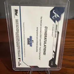 2026 Topps NOW Road to Opening Day Orange Parallel DRAKE BALDWIN Auto A-DB /25 - Image 2