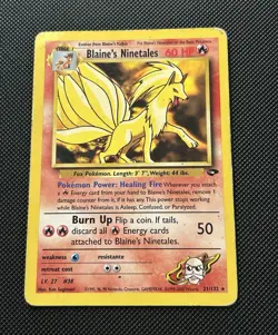 Wizards of the Coast Blaine's Ninetales 21/132 Gym Challenge Rare Reg EN 2000 - Image 1
