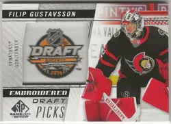 2021-22 SP Game Used Embroidered in History Draft Picks #87 Filip Gustavsson - Image 1