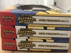 Pokemon - Mega Evolution Ascended Heroes Feraligatr Mega EX Box New & Sealed x3 - Image 1