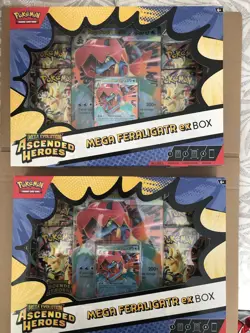 Pokemon - Mega Evolution Ascended Heroes Feraligatr Mega EX Box New & Sealed x3 - Image 5