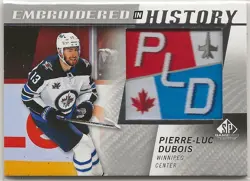 2021-22 SP Game Used Embroidered in History #40 Pierre-Luc Dubois Winnipeg Jets - Image 1