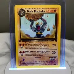 Dark Machoke Team Rocket Stamped 1st Edition 40/82 Pokemon Card - Image 1