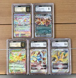 Pokemon CGC Graded Japanese Holo 5-Card Lot: Sylveon ex, Charizard ex - Image 1