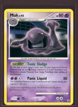 Muk Non-Holo 2007 Pokemon Card 56/132 Secret Wonders Set EXC/LP - Image 1