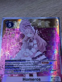 Digimon Card Game Homeros BT24-102 SEC Foil - Image 1