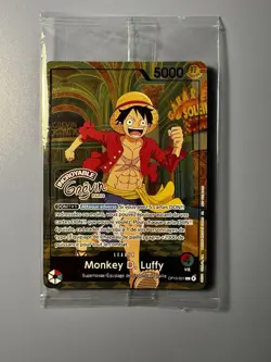 Monkey D Luffy Op13-001 X Musee Grevin One Piece Card French Exclusive Promo - Image 3
