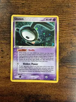 Pokemon Card - Unown (E) Unseen Forces E/28 Holo Rare - Image 1