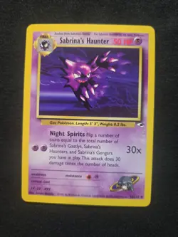 Sabrina's Haunter 58/132 Gym Challenge Set Pokemon Card Vintage 2000 Psych WOTC - Image 1