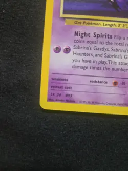 Sabrina's Haunter 58/132 Gym Challenge Set Pokemon Card Vintage 2000 Psych WOTC - Image 2