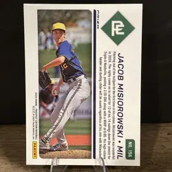 2024 Panini Prospect Edition - Jacob Misiorowski #156 Red Ice Prizm (RC) - Image 2