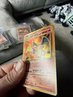 Pokemon Charizard Trading Card Base Set Japanese Holo Rare Card 006 - Image 2