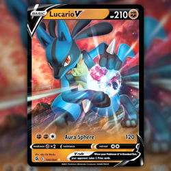 Lucario V 146/264 Ultra Rare Holo Full Art Pokemon Card NM (SWSH: Fusion Strike) - Image 1