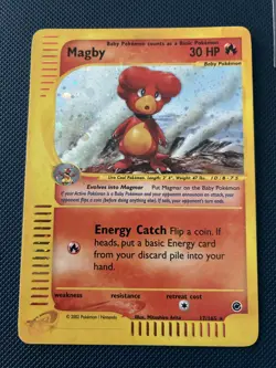 Magby Holo 17/165 Expedition Pokemon Card Excellent Condition - Image 1