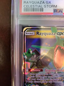 Pokemon SM Celestial Storm Rayquaza GX 109/168 Ultra Rare Holo Foil PSA 9 MINT - Image 3