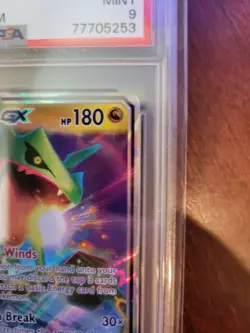 Pokemon SM Celestial Storm Rayquaza GX 109/168 Ultra Rare Holo Foil PSA 9 MINT - Image 4