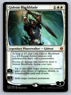 Gideon Blackblade 13 Mythic War of the Spark Magic: The Gathering Near Mint - Image 1