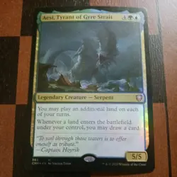 Mtg Aesi, Tyrant of Gyre Strait FOIL LP/NM Commander Legends Serpant Card Rare - Image 1