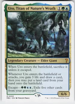 URO, TITAN OF NATURE'S WRATH (WHITE BORDER) 93 MYTHIC NEAR MINT - Image 1