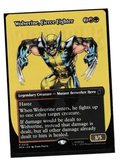 Wolverine, Fierce Fighter Borderless Marvel Super Heroes 378 Regular MTG NM - Image 1