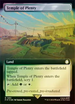 Fallout: Magic The Gathering - Temple of Plenty (Surge Foil Extended) - Image 1