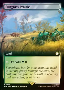 Fallout: Magic The Gathering - Sungrass Prairie (Surge Foil Extended) - Image 1