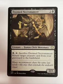 Doomed Necromancer Forgotten Realms Commander #98 Rare - Image 1