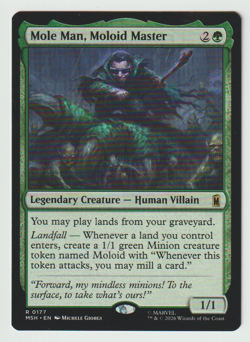 Magic the Gathering MTG Marvel Super Heroes #177 Mole Man, Moloid Master Rare NM - Image 1